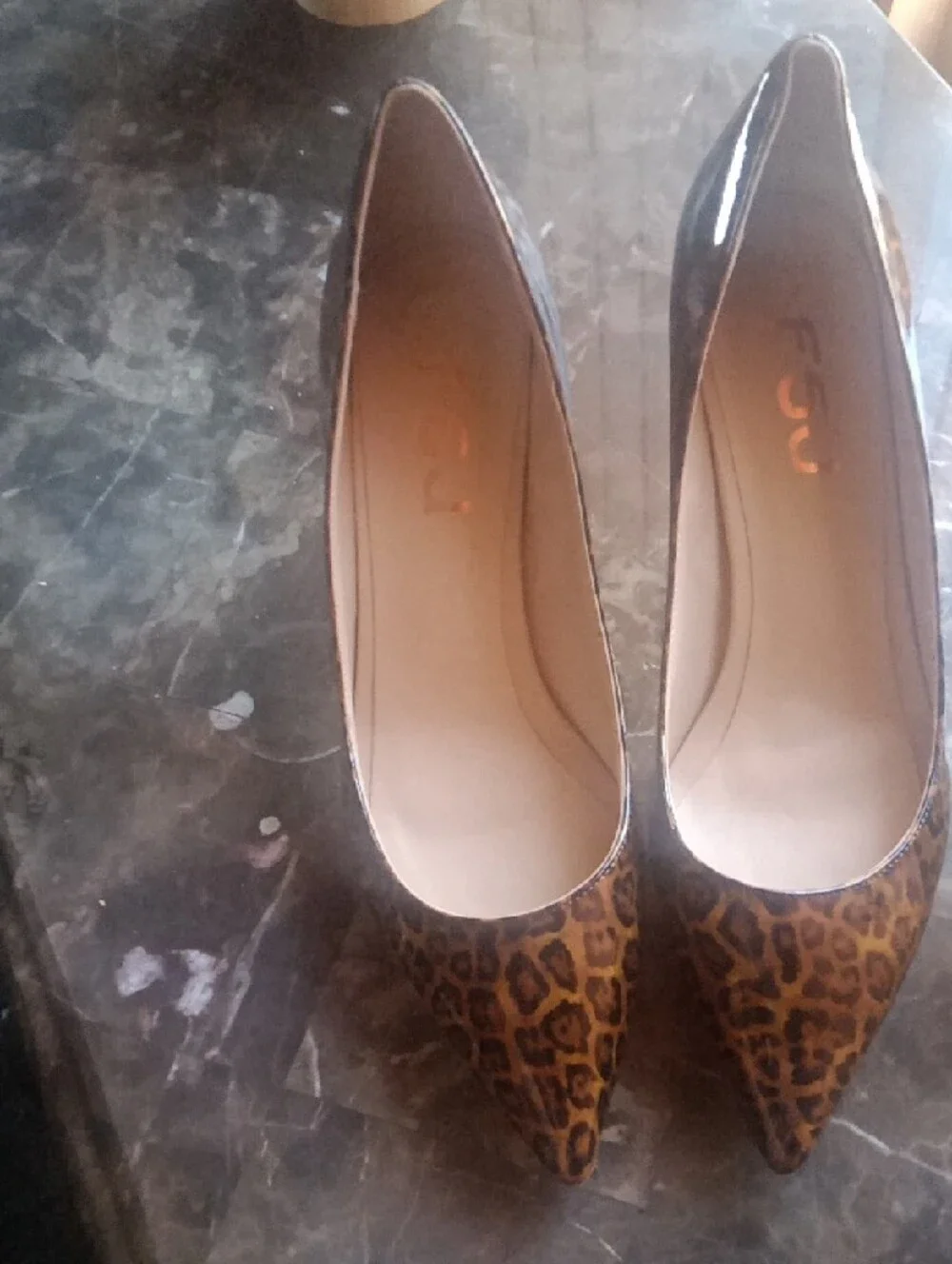 Leopard Print Pointed Toe Women’s Pumps - Brown